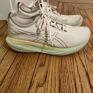 Asics Women's Cream and Mint Athletic Shoes